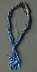 Blue tassel fiber necklace